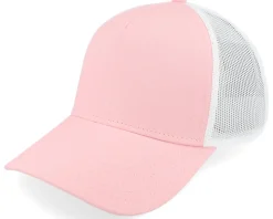 Blank Brush Twill Valin White/Light Pink Trucker - American Needle