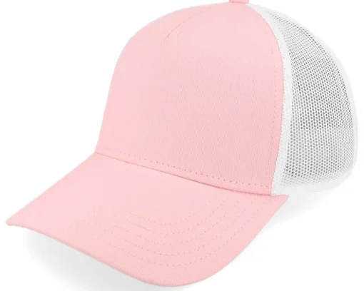 Blank Brush Twill Valin White/Light Pink Trucker - American Needle