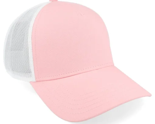 Blank Brush Twill Valin White/Light Pink Trucker - American Needle