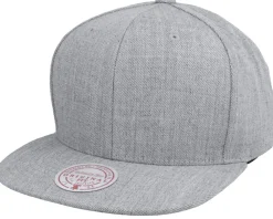 Blank Heather Grey Snapback - Mitchell & Ness