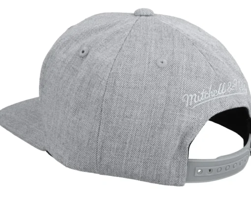 Blank Heather Grey Snapback - Mitchell & Ness