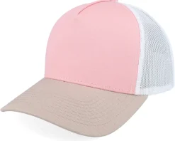 Blank Light Pink/White/Light Grey A-frame Trucker - Equip