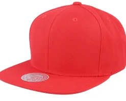 Blank Red Snapback - Mitchell & Ness