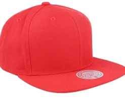 Blank Red Snapback - Mitchell & Ness