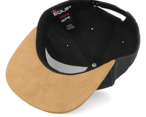 Blank Suede Washed Black Snapback - Equip