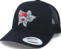 Blind Love Old School Heart Black Trucker - Iconic