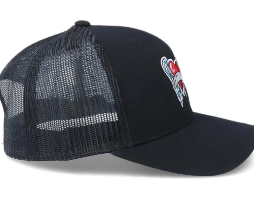 Blind Love Old School Heart Black Trucker - Iconic
