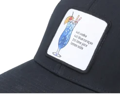 Blue Lagoon Cocktail Patch Black Trucker - Iconic