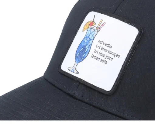 Blue Lagoon Cocktail Patch Black Trucker - Iconic