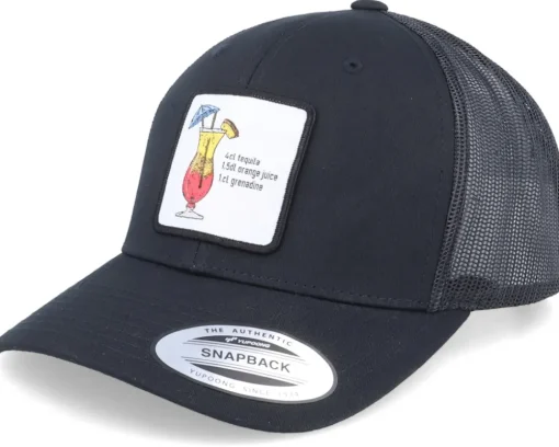 Blue Lagoon Cocktail Patch Black Trucker - Iconic