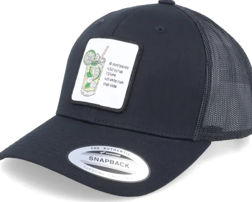 Blue Lagoon Cocktail Patch Black Trucker - Iconic