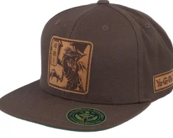 Blue-eyes White Dragon Engraved Brown Snapback - Yu-Gi-Oh