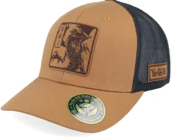 Blue-eyes White Dragon Engraved Caramel Trucker - Yu-Gi-Oh