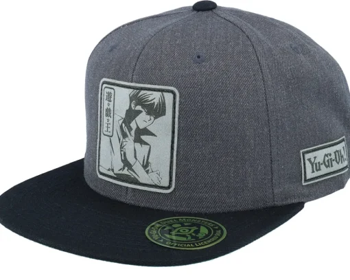 Blue-eyes White Dragon Grey Engraved Charcoal Snapback - Yu-Gi-Oh