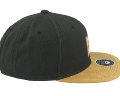 BM Cross Patch Black/Suede Snapback - Bearded Man