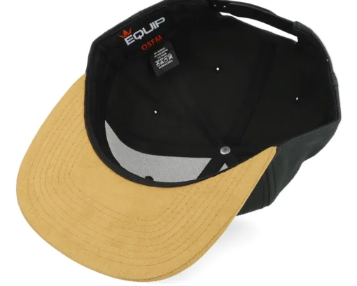 BM Cross Patch Black/Suede Snapback - Bearded Man