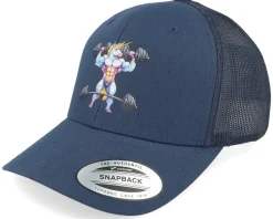 Bodybuilder Unicorn Navy Trucker - Iconic
