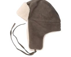 Bomber Cap Calf Split Brown Trapper - Stetson