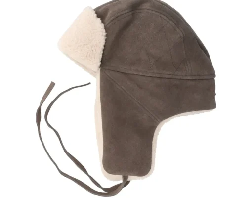 Bomber Cap Calf Split Brown Trapper - Stetson