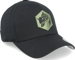 Bone Fish Hex Patch Black Flexfit - Skillfish