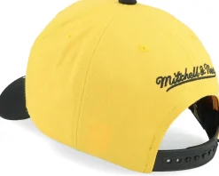 Boston Bruins Boom Text Pro Vintage Yellow/Black Adjustable - Mitchell & Ness