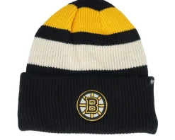 Boston Bruins Clubhouse Jennings 47 Beanie Black/White/Yellow Cuff - 47 Brand