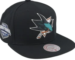 Boston Bruins Conference Patch Vintage Black Snapback - Mitchell & Ness