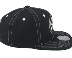Boston Bruins Contrast Natural Vintage Black Snapback - Mitchell & Ness