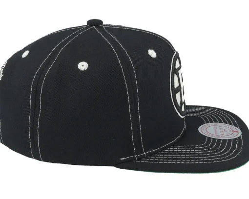 Boston Bruins Contrast Natural Vintage Black Snapback - Mitchell & Ness