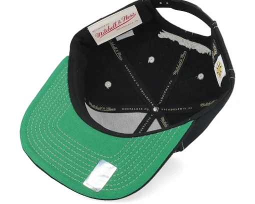 Boston Bruins Contrast Natural Vintage Black Snapback - Mitchell & Ness