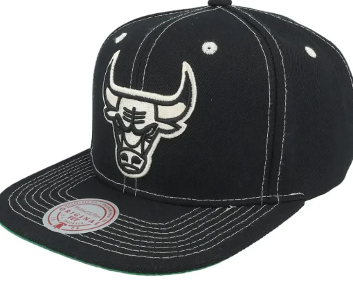 Boston Bruins Contrast Natural Vintage Black Snapback - Mitchell & Ness