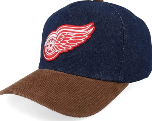 Boston Bruins D-stressed Pro Dark Navy/Brown Corduroy A-frame Adjustable - Mitchell & Ness