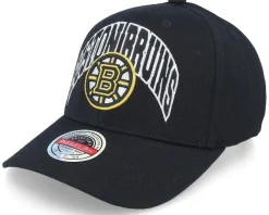 Boston Bruins Letterman Classic Red Black Adjustable - Mitchell & Ness