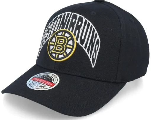 Boston Bruins Letterman Classic Red Black Adjustable - Mitchell & Ness
