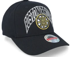 Boston Bruins Letterman Classic Red Black Adjustable - Mitchell & Ness
