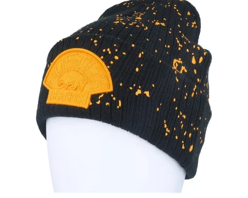 Boston Bruins Nep Knit Black Cuff - Mitchell & Ness