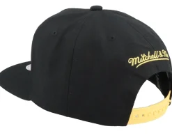 Boston Bruins Retro Lock Up Black Snapback - Mitchell & Ness