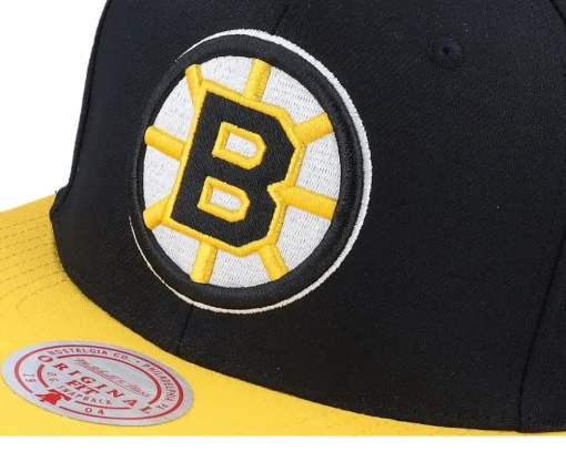 Boston Bruins Team 2 Tone 2.0 Black/Yellow Snapback - Mitchell & Ness