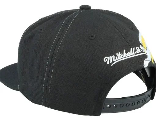 Boston Bruins Vintage Paintbrush Black Snapback - Mitchell & Ness