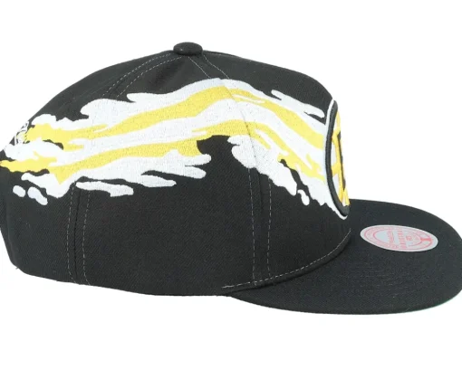 Boston Bruins Vintage Paintbrush Black Snapback - Mitchell & Ness