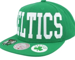 Boston Celtics Big Text 1 Green Snapback - Mitchell & Ness