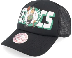 Boston Celtics Billboard Black Trucker - Mitchell & Ness