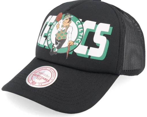 Boston Celtics Billboard Black Trucker - Mitchell & Ness