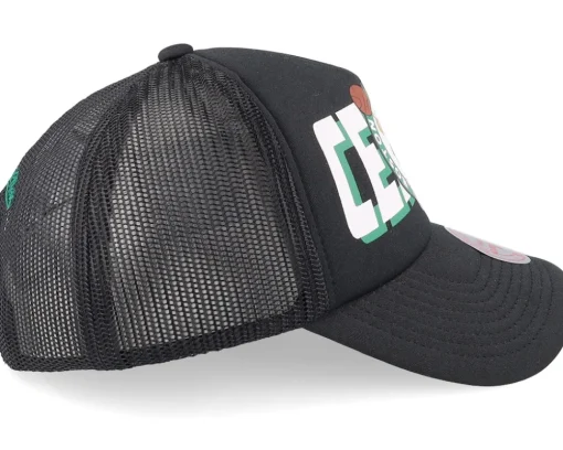 Boston Celtics Billboard Black Trucker - Mitchell & Ness