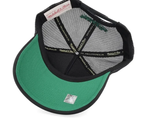 Boston Celtics Billboard Black Trucker - Mitchell & Ness
