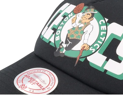 Boston Celtics Billboard Black Trucker - Mitchell & Ness