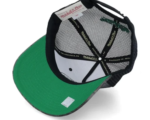 Boston Celtics Burnt Ends Black Trucker - Mitchell & Ness