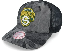 Boston Celtics Burnt Ends Black Trucker - Mitchell & Ness