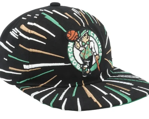 Boston Celtics Burst Deadstock Black Snapback - Mitchell & Ness