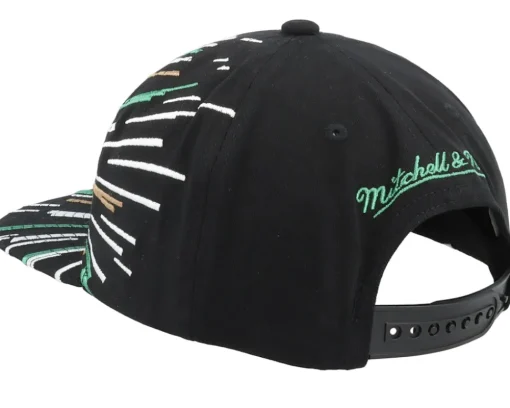 Boston Celtics Burst Deadstock Black Snapback - Mitchell & Ness
